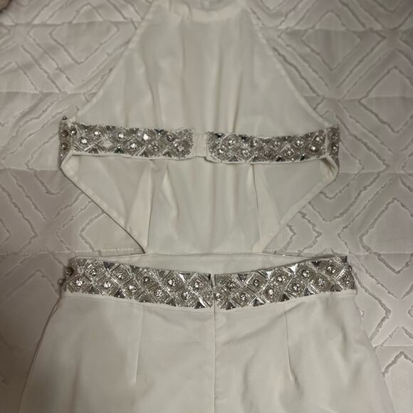 Revolve NBD White Nicolina Cutout Sequin Embellished Formal Gown Size XS - Picture 8 of 16